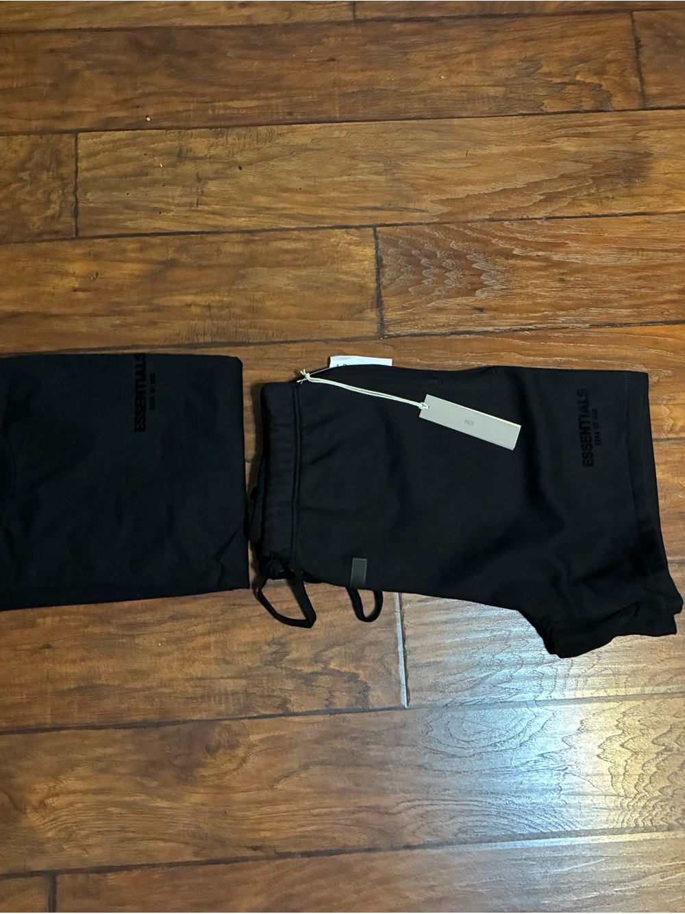 Essentials Kids Black Drawstring Sweatpants
